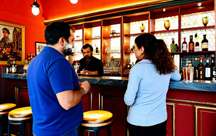 Bustling Madrid Tapas Bar**

"A vibrant and inviting tapas bar in Madrid, Spain. The scene is filled with people enjoying tapas and drinks. Patrons are fully clothed in stylish, contemporary clothing. The bar is decorated with traditional Spanish tiles and artwork. Soft, warm lighting creates a welcoming atmosphere. Safe for work, appropriate content, fully clothed, professional, perfect anatomy, correct proportions, natural pose, high resolution, well-formed hands, proper finger count, natural body proportions, family-friendly."

**