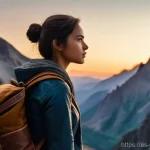 Home 16 디지털 스토리에서 캐릭터 구축 방법 - **Prompt:** A medium shot of a resilient fantasy adventurer, female, with a thoughtful and slightly ...